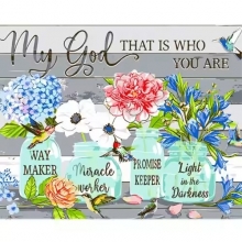 яя Картина за номерами Чотири букети на кольоровому фоні 40х50 см (MZ067)