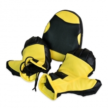 яя Боксерський набір жовто-чорні рукавички та лапа Strateg (2084)