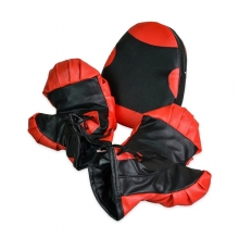 яя Боксерський набір червоно-чорні рукавички та лапа Strateg (2085)