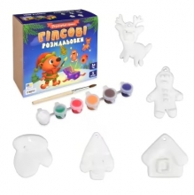 яя Набір для творчості Strateg Гіпсові розмальовки: розфарбуй свято (30981)