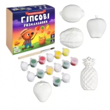 яя Набір для творчості Strateg Гіпсові розмальовки: розфарбуй фрукти (30989)