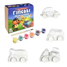 яя Набір для творчості Strateg Гіпсові розмальовки: розфарбуй машини (31038)