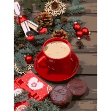 яя Картина за номерами Зимова кава 30Х40 (SS1237)