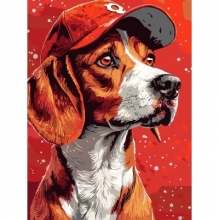 яя Картина за номерами Пес у кепці 30Х40 (SS-1260)