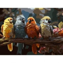яя Картина за номерами Птахи на гілці 30Х40 (SS-1305)