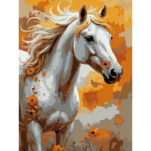 яя Картина за номерами Білий кінь 30Х40 (SS-1313)