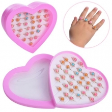 Каблучка RING-11, мікс кольорів, 36шт в дисплеї