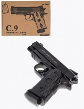яя Пістолет F C9, метал, пласт кулі, в кор-ці